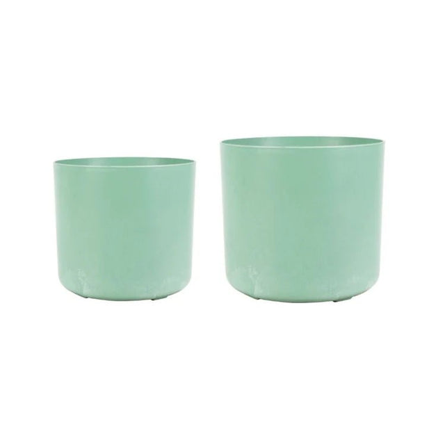 Set of 2 Celine Indoor Planters Thyme Green Finish - Waterproof, 100% Recycled, UV Stable Quality Home Decor Garden & Outdoor Living and Gifts