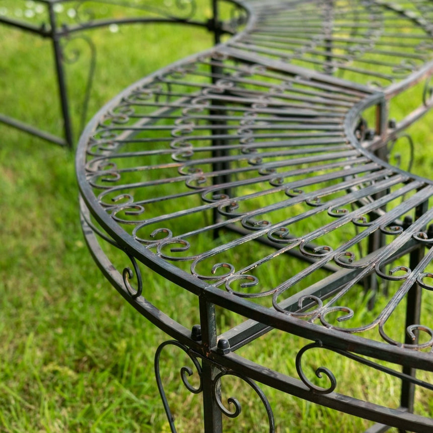 Set of 2 Curved Garden Benches - Vintage Iron Quality Home Decor Garden & Outdoor Living and Gifts