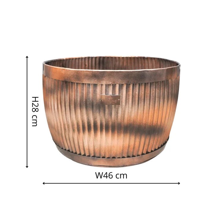 Set of 2 Hampton Outdoor Bowl Planters Copper Finish - Inspired by Hampton Court Palace Gardens Quality Home Decor Garden & Outdoor Living and Gifts