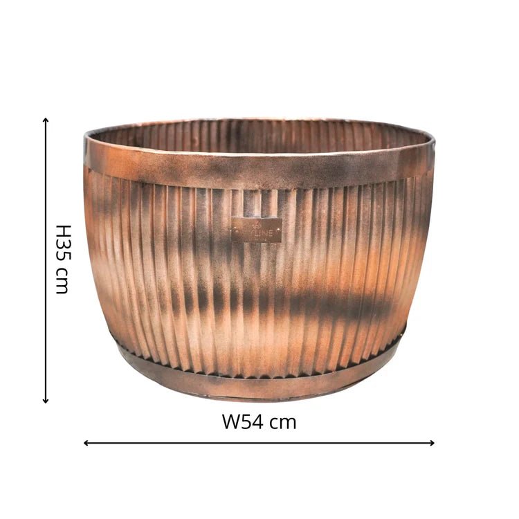 Set of 2 Hampton Outdoor Bowl Planters Copper Finish - Inspired by Hampton Court Palace Gardens Quality Home Decor Garden & Outdoor Living and Gifts
