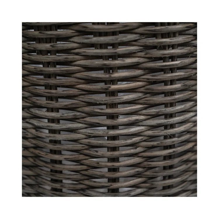 Set of 2 Outdoor Lined Planters Black Rattan Finish - w/Handles, UV Stable, Recyclable Quality Home Decor Garden & Outdoor Living and Gifts