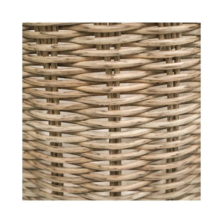 Set of 2 Outdoor Lined Planters Natural Rattan Finish - Woven Design, Frost Resistant Quality Home Decor Garden & Outdoor Living and Gifts