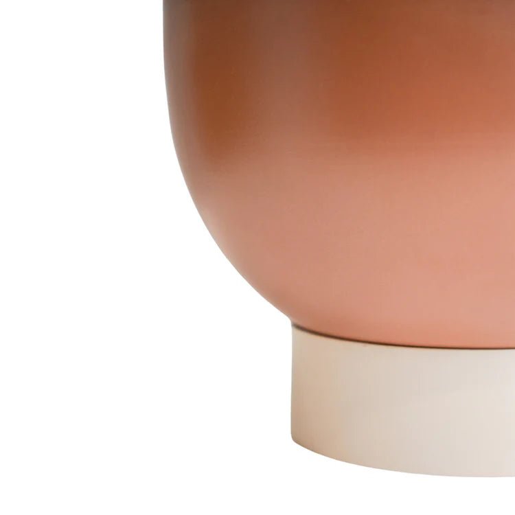 Set of 2 Terracotta Orange Metallic Houseplant Pots Luxury Home Decor Garden & Outdoor And Gifts