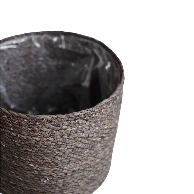 Set of 2 Theo Indoor Basket Planters - Grey Quality Home Decor Garden & Outdoor Living and Gifts