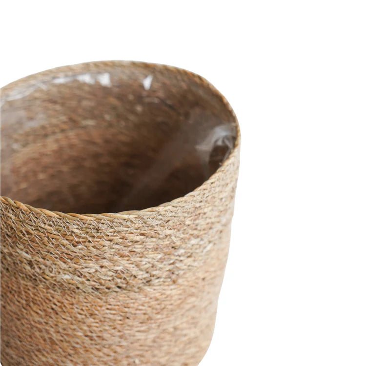 Set of 2 Theo Indoor Basket Planters - Natural & Brown Quality Home Decor Garden & Outdoor Living and Gifts