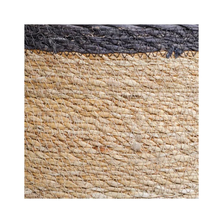 Set of 2 Theo Indoor Basket Planters - Natural & Grey Quality Home Decor Garden & Outdoor Living and Gifts