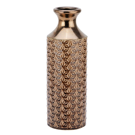 Seville Collection Caramel Fluted Vase - Decorative Ceramic Vases UK Luxury Home Decor Garden & Outdoor And Gifts