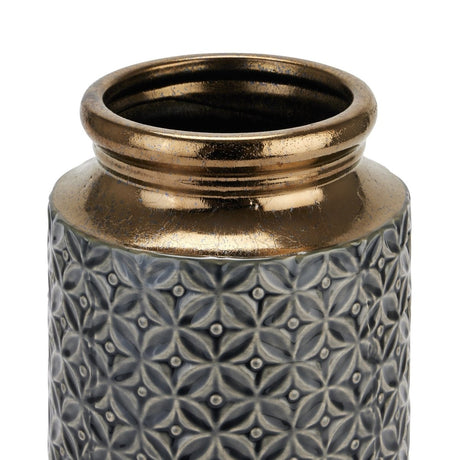 Seville Collection Grey Tones Lebes Squat Vase - Decorative Ceramic Vases UK Luxury Home Decor Garden & Outdoor And Gifts