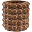 Large Caramel Brown Bubble Texture Indoor Planter Luxury Home Decor Garden & Outdoor And Gifts