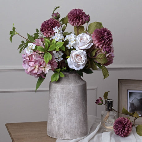 Shabby Pink Single Hydrangea - Luxury Artificial Flower Single Stem Luxury Home Decor Garden & Outdoor And Gifts