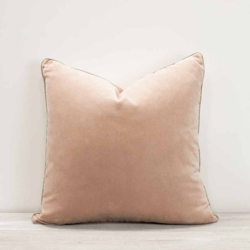 Shell Peach Sofa/Chair Cushion - 100% Cotton, Luxury Feather Pad, Modern, 50x50cm Quality Home Decor Garden & Outdoor Living and Gifts