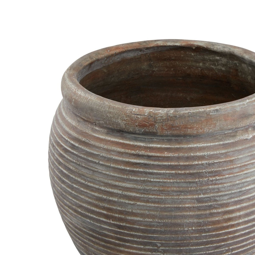 Siena Brown Rimmed Large Plant Pot Luxury Home Decor Garden & Outdoor And Gifts