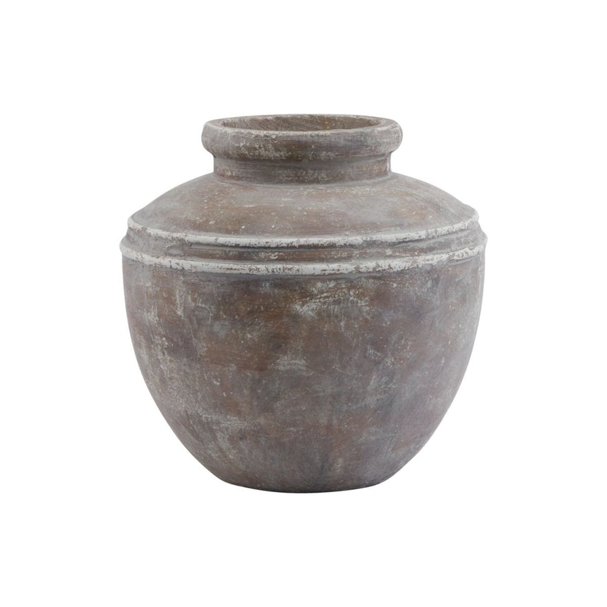 Small Italian Inspired Brown Water Pot Style Indoor Planter Luxury Home Decor Garden & Outdoor And Gifts