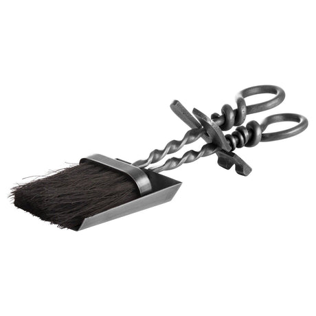 Fireplace Traditional Hearth Tidy In Silver Finish - Hand Brush and Shovel Luxury Home Decor Garden & Outdoor And Gifts