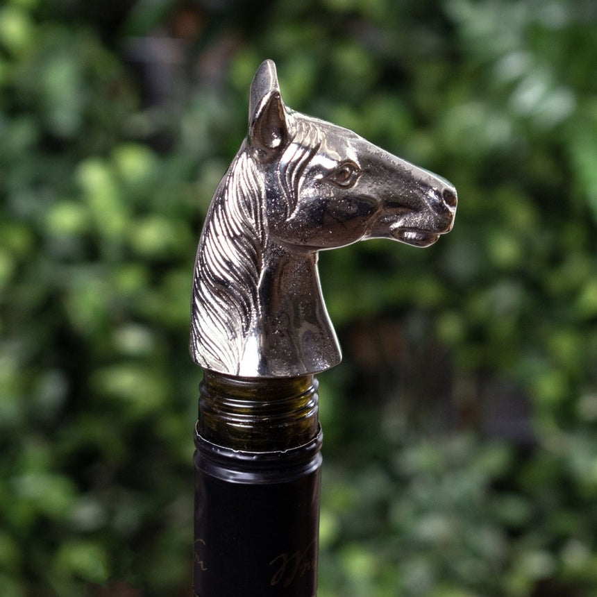 Silver Nickel Horse Bottle Stopper - Kitchen & Tableware UK Luxury Home Decor Garden & Outdoor And Gifts