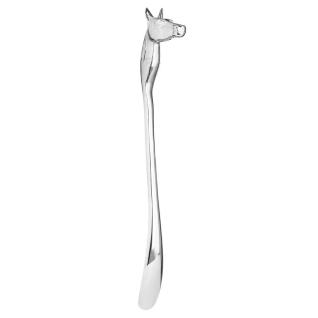 Silver Nickel Horse Head Detail Shoe Horn - Decorative Ornaments UK Luxury Home Decor Garden & Outdoor And Gifts