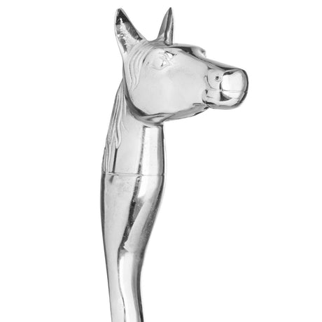 Silver Nickel Horse Head Detail Shoe Horn - Decorative Ornaments UK Luxury Home Decor Garden & Outdoor And Gifts