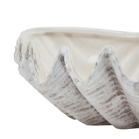 Medium White Ceramic Shell Bowl Indoor Planter Luxury Home Decor Garden & Outdoor And Gifts