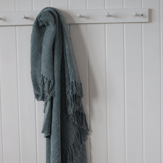 Slate Throw - 100% Cotton, Tasselled Edge, 180x130cm Quality Home Decor Garden & Outdoor Living and Gifts