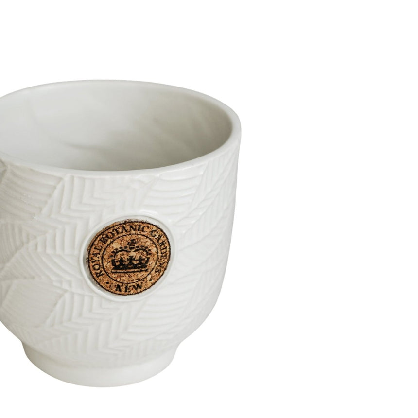 Small Kew Gardens Ceramic Leaf Inspired Ivory White Indoor Planter Luxury Home Decor Garden & Outdoor And Gifts