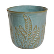 Small Kew Gardens Fern Pattern Teal Ceramic Indoor Planter Luxury Home Decor Garden & Outdoor And Gifts