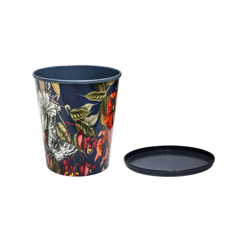 Small Kew Gardens Print Metal Planter & Saucer Set - Comes in a Gift Box Luxury Home Decor Garden & Outdoor And Gifts