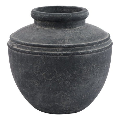 Small Mediterranean Water Pot Style Grey Indoor Planter Quality Home Decor Garden & Outdoor Living and Gifts