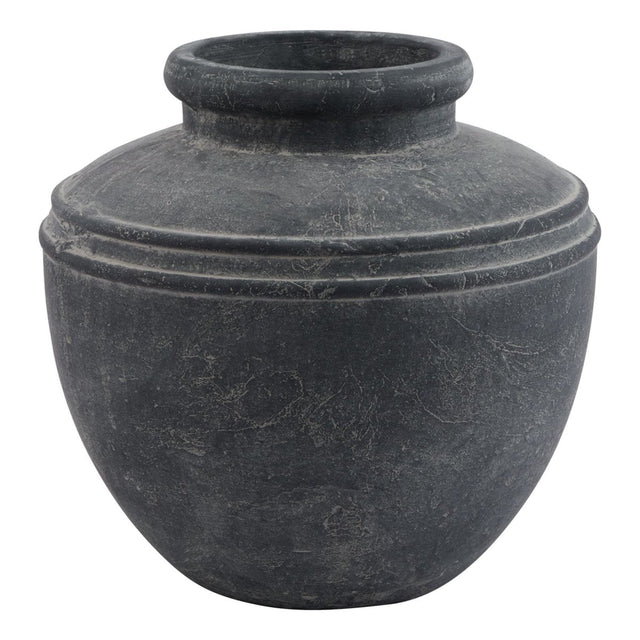 Small Mediterranean Water Pot Style Grey Indoor Planter Quality Home Decor Garden & Outdoor Living and Gifts