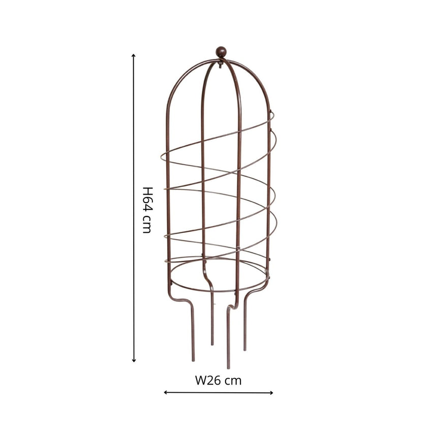 Small Outdoor Garden Metal Plant Support Bronze Finish - Frost Resistant, Protective Coating Quality Home Decor Garden & Outdoor Living and Gifts