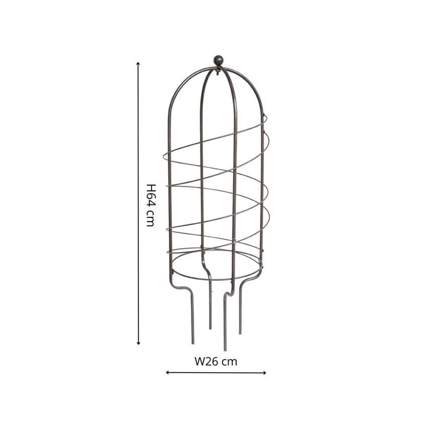 Small Outdoor Garden Metal Plant Support Zinc Finish - Frost Resistant, Protective Coating Quality Home Decor Garden & Outdoor Living and Gifts