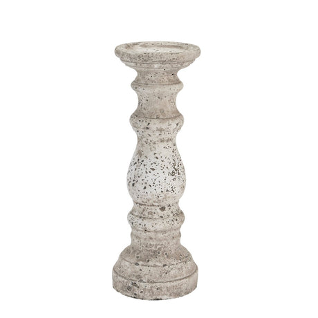 Small Stone Ceramic Column Candle Holder - Designer Luxury Candle Holders Luxury Home Decor Garden & Outdoor And Gifts
