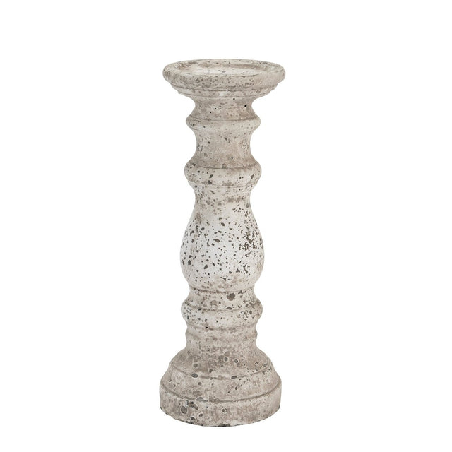 Small Stone Ceramic Column Candle Holder - Designer Luxury Candle Holders Luxury Home Decor Garden & Outdoor And Gifts