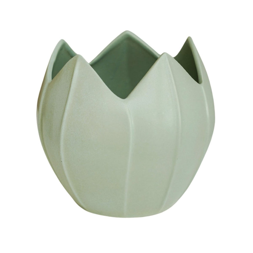 Small Whimsical Kew Gardens Ceramic Indoor Planter - Pistachio Green Luxury Home Decor Garden & Outdoor And Gifts