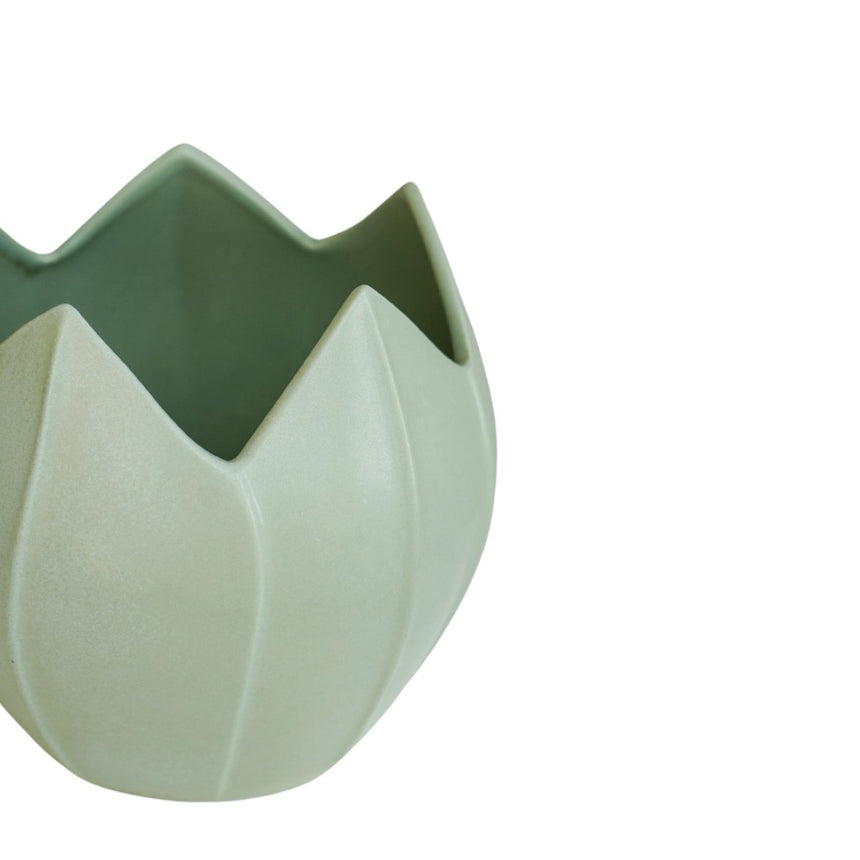 Small Whimsical Kew Gardens Ceramic Indoor Planter - Pistachio Green Luxury Home Decor Garden & Outdoor And Gifts