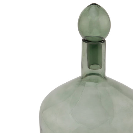 Smoked Sage Glass Bottle With Stopper - Kitchen & Tableware UK Luxury Home Decor Garden & Outdoor And Gifts