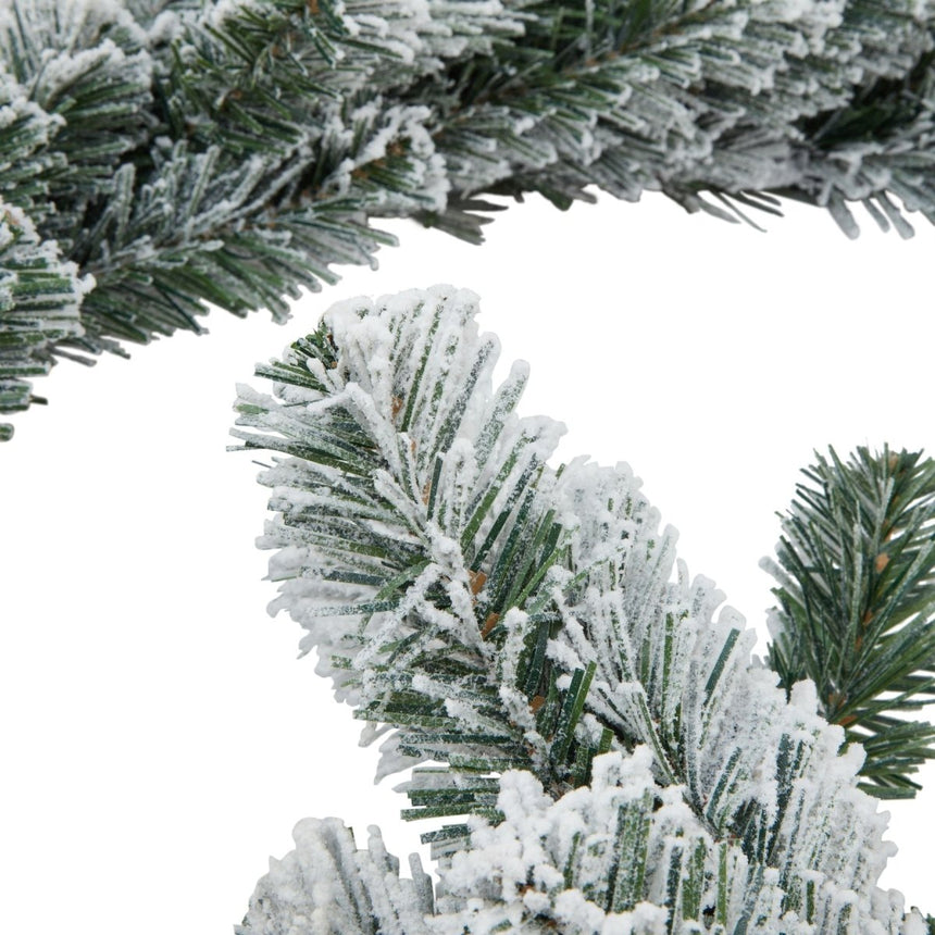 Realistic Artficial Snow Covered Pine Garland - 1.8m Length Luxury Home Decor Garden & Outdoor And Gifts