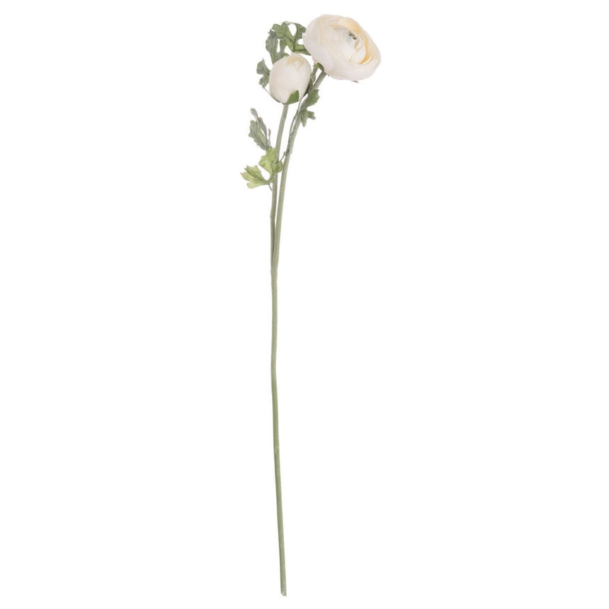 Soft Cream Ranunculus - Luxury Artificial Flower Single Stem Luxury Home Decor Garden & Outdoor And Gifts