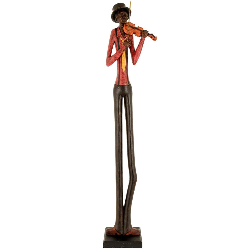 Standing Jazz Band Violinist - Decorative Ornaments UK Luxury Home Decor Garden & Outdoor And Gifts