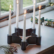 Star Shaped Centrepiece Dinner Candle Holder in Black H7Cm W25Cm Luxury Home Decor Garden & Outdoor And Gifts