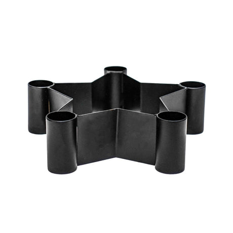 Star Shaped Centrepiece Dinner Candle Holder in Black H7Cm W25Cm Luxury Home Decor Garden & Outdoor And Gifts