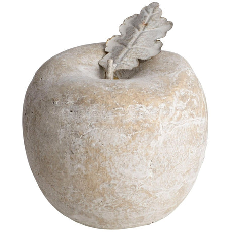 Stone Effect Apple Sculpture Figurine Medium - Decorative Ornaments UK Luxury Home Decor Garden & Outdoor And Gifts