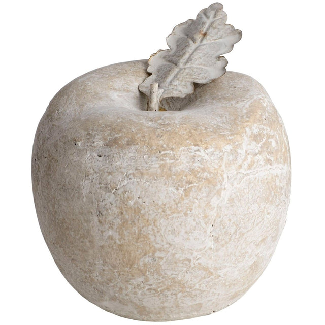 Stone Effect Apple Sculpture Figurine Medium - Decorative Ornaments UK Luxury Home Decor Garden & Outdoor And Gifts