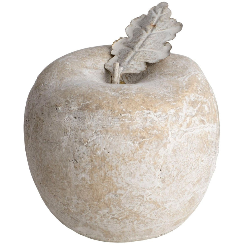 Stone Effect Apple Sculpture Figurine Medium - Decorative Ornaments UK Luxury Home Decor Garden & Outdoor And Gifts