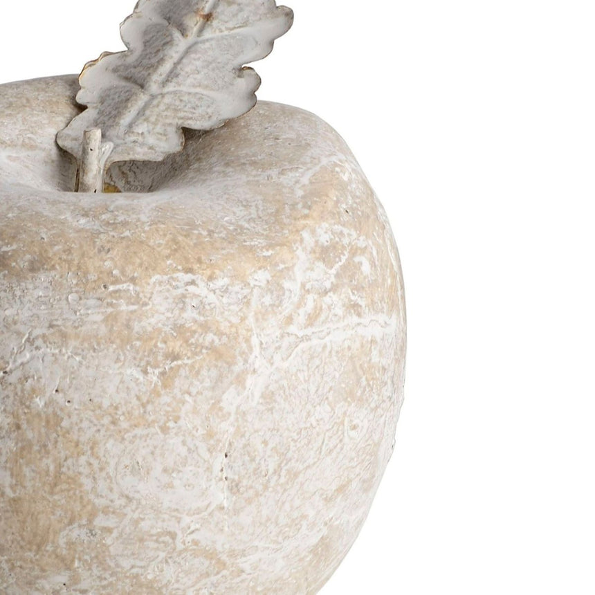 Stone Effect Apple Sculpture Figurine Medium - Decorative Ornaments UK Luxury Home Decor Garden & Outdoor And Gifts