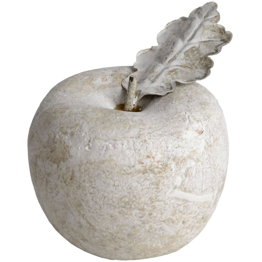 Stone Effect Apple Sculpture Figurine Small - Decorative Ornaments UK Luxury Home Decor Garden & Outdoor And Gifts