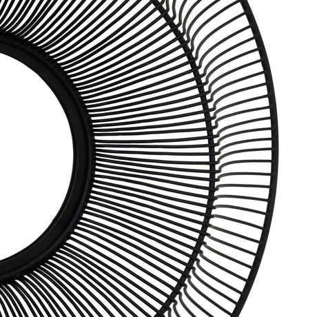 Stunning Round Chico Black Wire Mirror 61cm - Wall Mirrors UK Luxury Home Decor Garden & Outdoor And Gifts