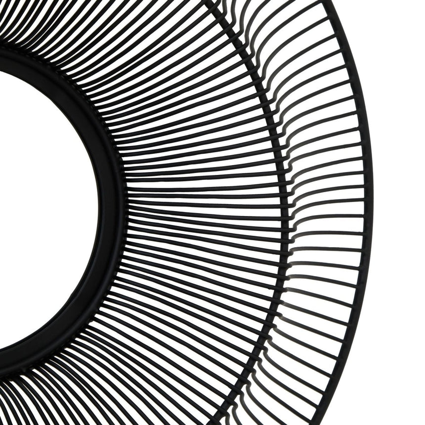 Stunning Round Chico Black Wire Mirror 61cm - Wall Mirrors UK Luxury Home Decor Garden & Outdoor And Gifts