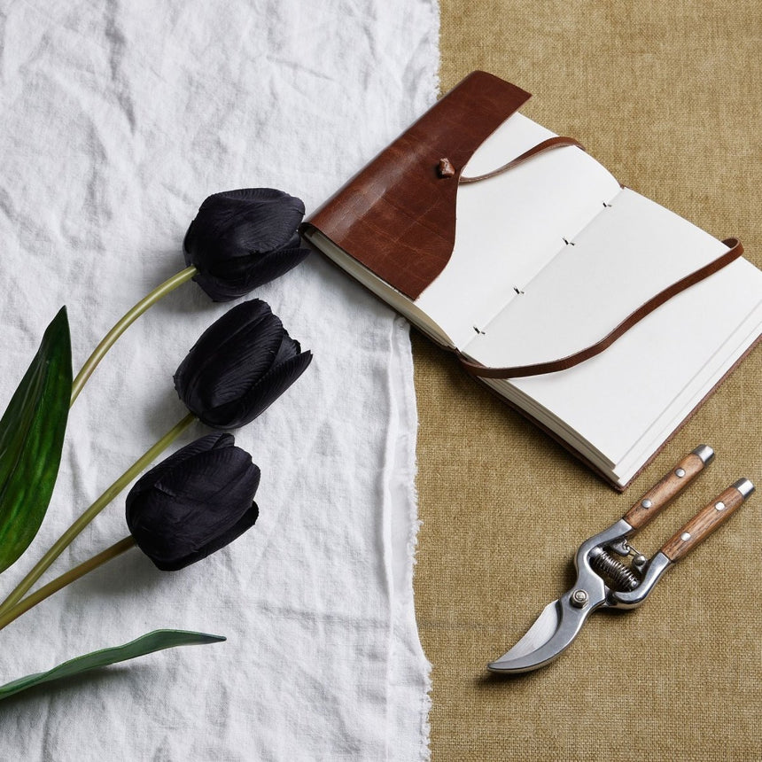 Tall Black Triple Tulip - Luxury Artificial Flower Single Stem Luxury Home Decor Garden & Outdoor And Gifts