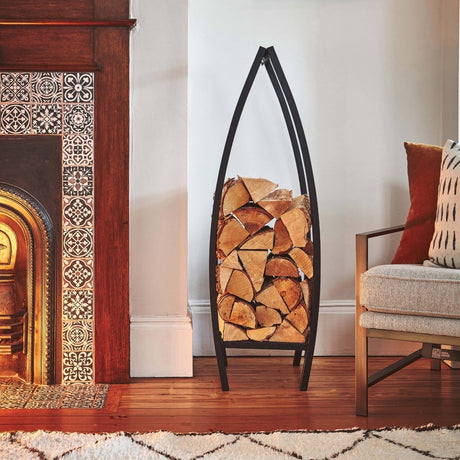 Tall Leaf Log Storage H120cm Luxury Home Decor Garden & Outdoor And Gifts