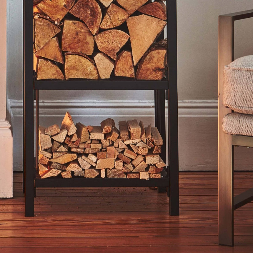 Tall Square Shelved Log Storage H120cm Luxury Home Decor Garden & Outdoor And Gifts